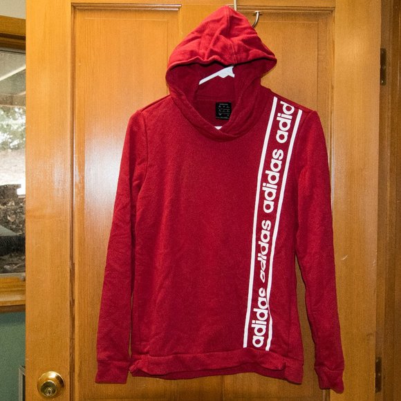 NWOT adidas Hoody Size Small Fun red color! - Picture 1 of 6